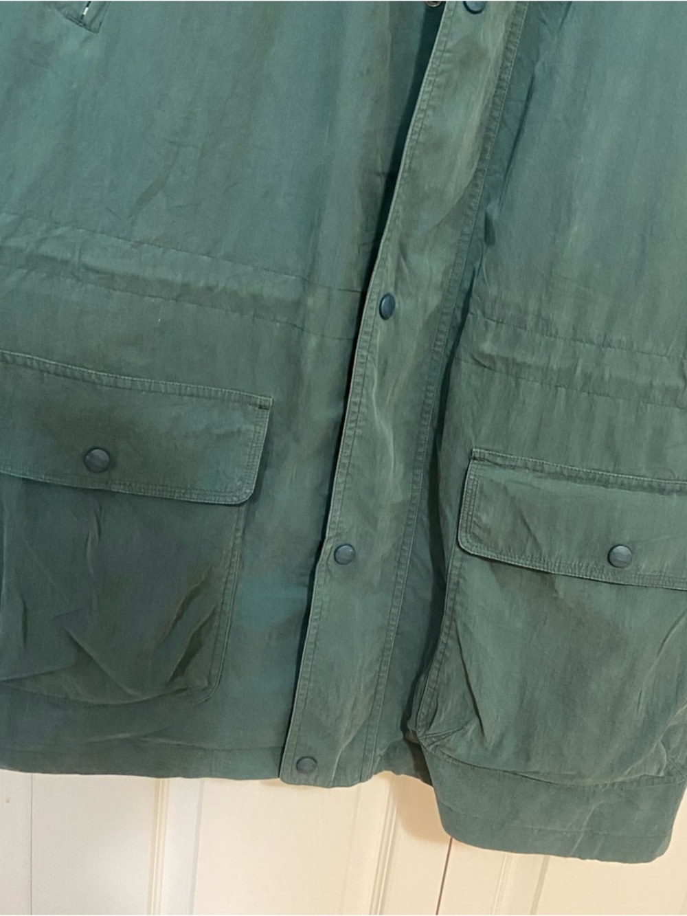 Vintage L.L.Bean Men’s Green Barn Fired Chore Spring Lightweight Coat Jacket XXL - Picture 7 of 12